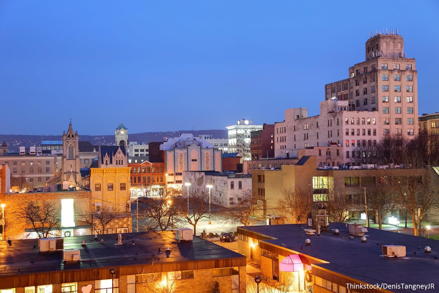 View of Scranton, PA near the University of Scranton