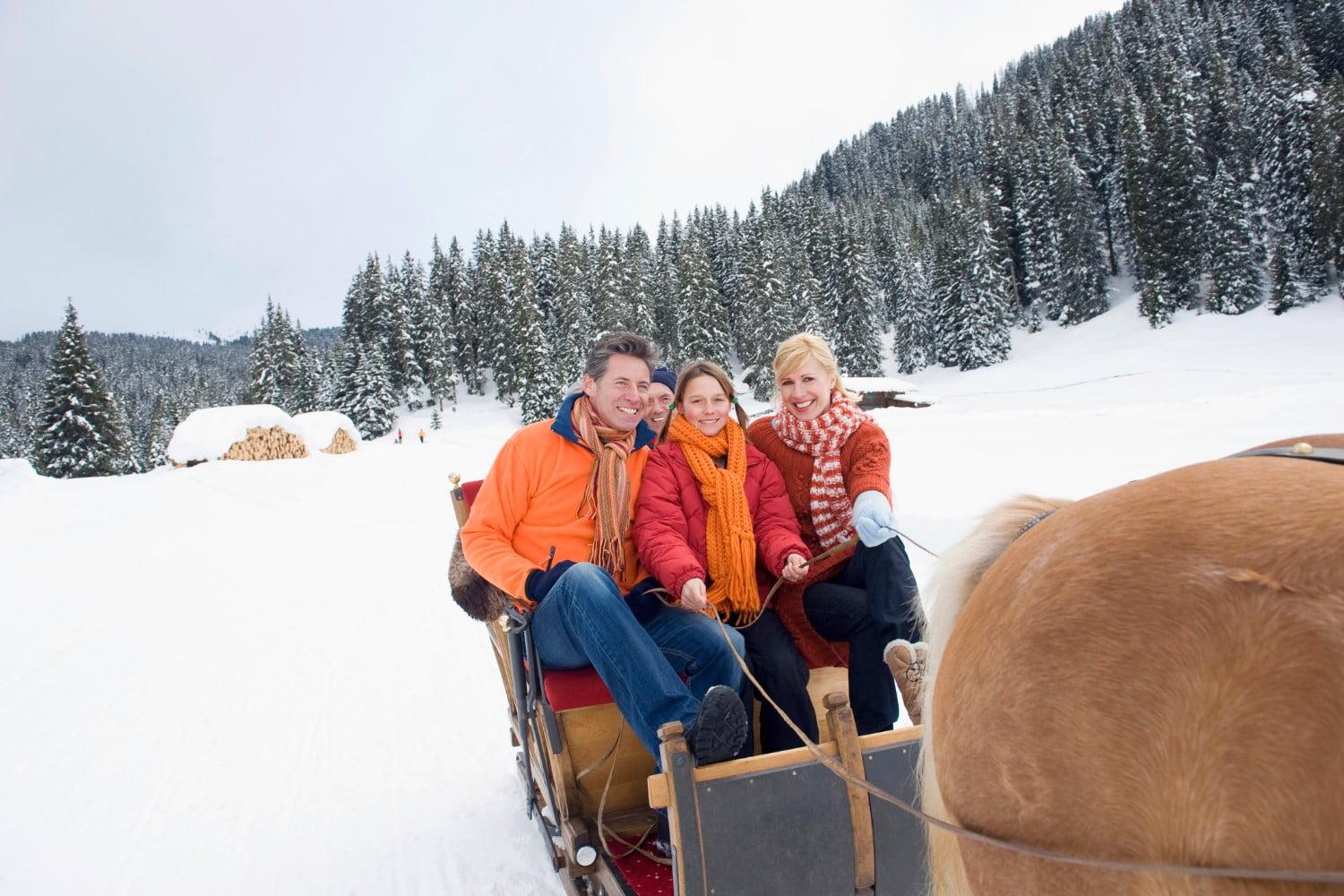 Horse-drawn sleigh rides in Poconos, PA is an exclusive opportunity for those visiting in the winter.