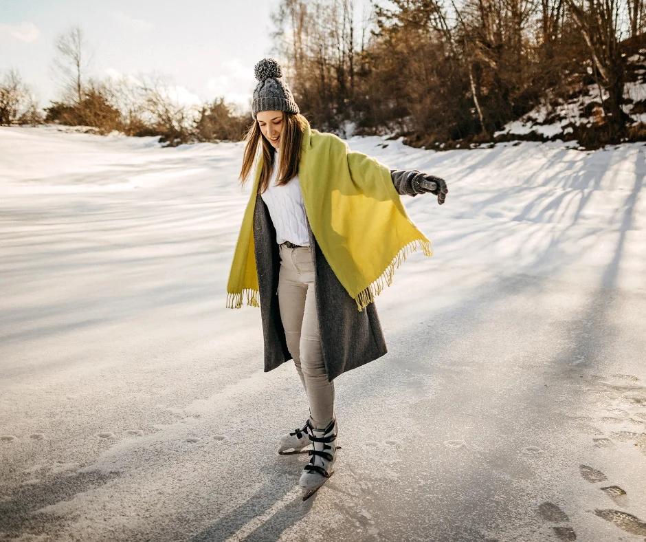 woman ice skating