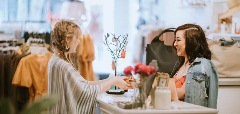 woman shopping at boutique